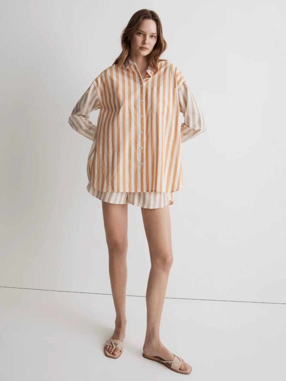 Striped Oversize Shirt - Madewell
